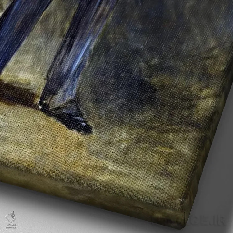 تابلو خودنگاره اثر ادوارد مانه (نقاش معروف فرانسوی) - نمای نزدیک بافت بوم