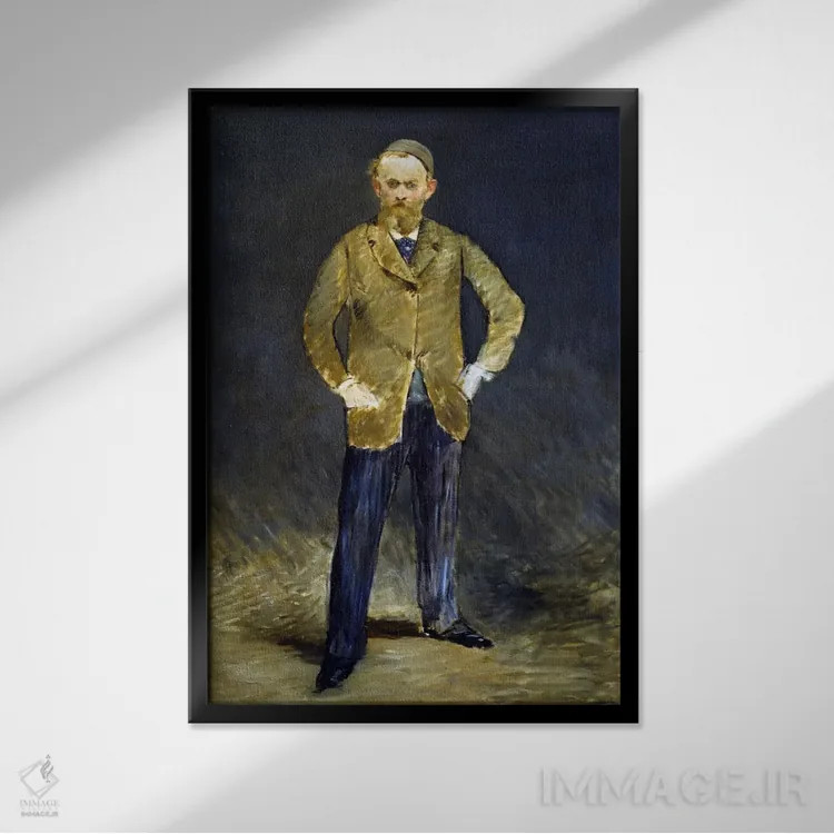 تابلو خودنگاره اثر ادوارد مانه (نقاش معروف فرانسوی) - نمای قابدار مشکی