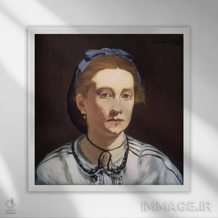 تابلو ویکتورین موران اثر ادوارد مانه (نقاش معروف فرانسوی) - نمای قابدار سفید