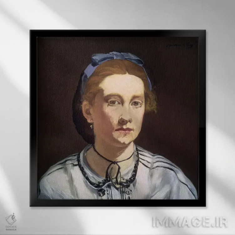 تابلو ویکتورین موران اثر ادوارد مانه (نقاش معروف فرانسوی) - نمای قابدار مشکی