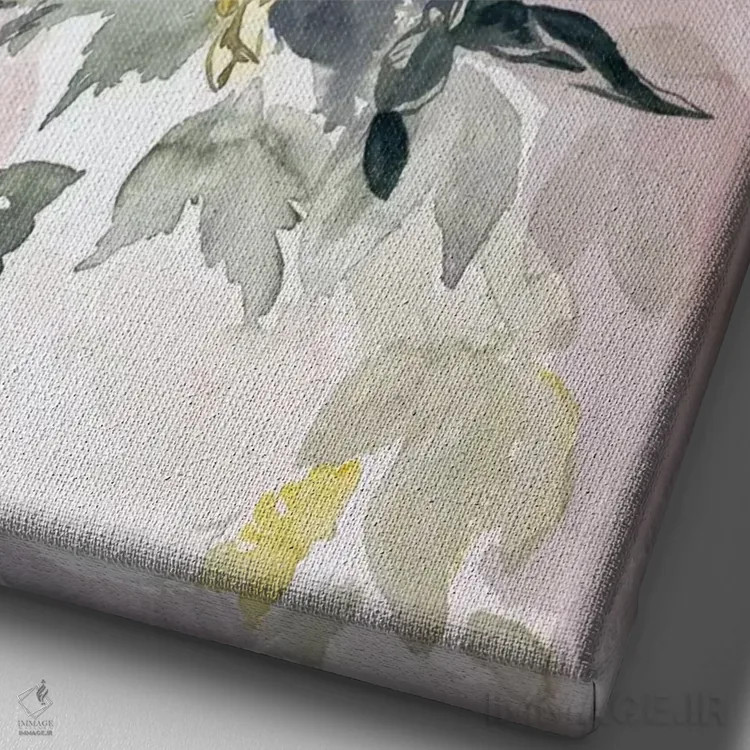 تابلو Laburnum, and Geranium,ترکیب گل با زنبق، گلیبریش و شمعدانی اثر ادوارد مانه (نقاش معروف فرانسوی) - نمای نزدیک بافت بوم