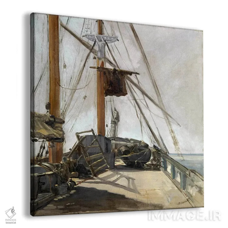 تابلو عرشه کشتی اثر ادوارد مانه (نقاش معروف فرانسوی) - نمای پرسپکتیو محصول