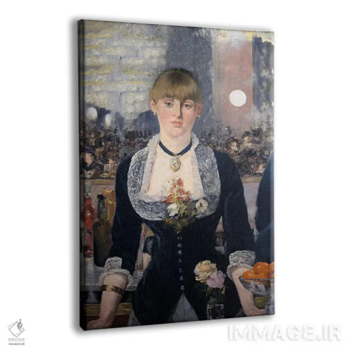 تابلو بار در فولیز برگِر اثر ادوارد مانه (نقاش معروف فرانسوی) - نمای پرسپکتیو محصول