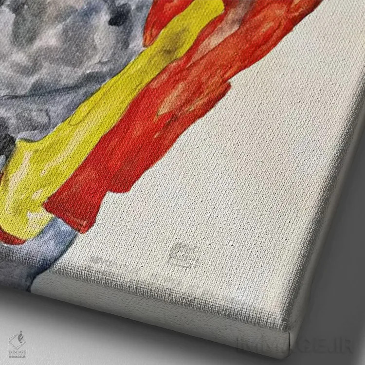 تابلو It is Murdering Life in the Bud,مزاحمت برای هنرمند جرم است، این کشتن زندگی در نطفه است اثر اگون شیله (نقاش اتریشی) - نمای نزدیک بافت بوم