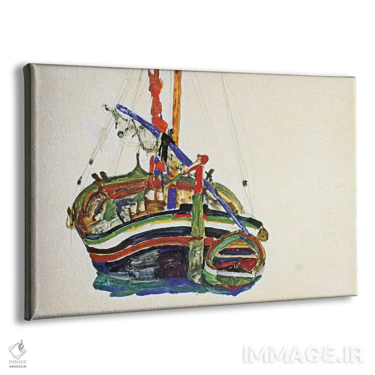 تابلو قایق ماهیگیری تریسته اثر اگون شیله (نقاش اتریشی) - نمای پرسپکتیو محصول