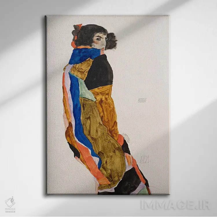 تابلو رقاص موآ اثر اگون شیله (نقاش اتریشی) - نمای روبهرو روی دیوار