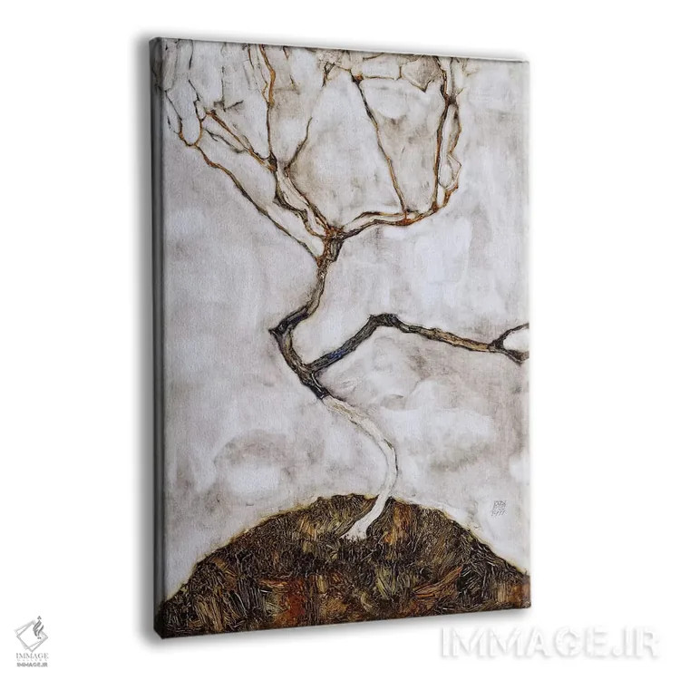 تابلو درخت کوچک در اواخر پاییز اثر اگون شیله (نقاش اتریشی) - نمای پرسپکتیو محصول