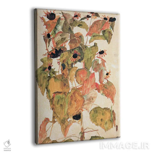 تابلو آفتابگردانها اثر اگون شیله (نقاش اتریشی) - نمای پرسپکتیو محصول