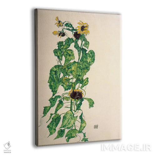 تابلو آفتابگردانها ۲ اثر اگون شیله (نقاش اتریشی) - نمای پرسپکتیو محصول