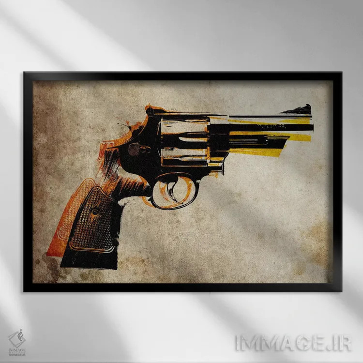 تابلو هفتتیر اثر مایکل تامپست - نمای قابدار مشکی