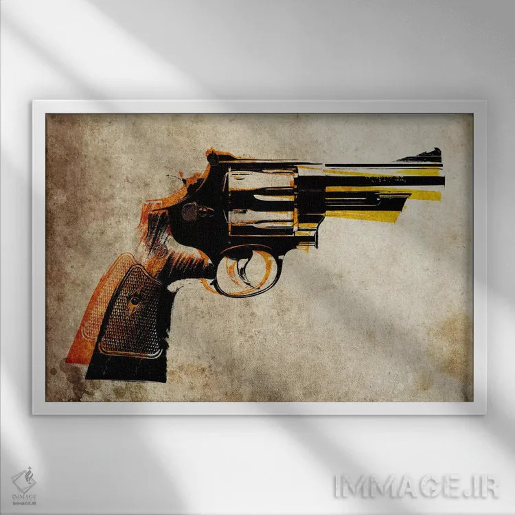 تابلو هفتتیر اثر مایکل تامپست - نمای قابدار سفید