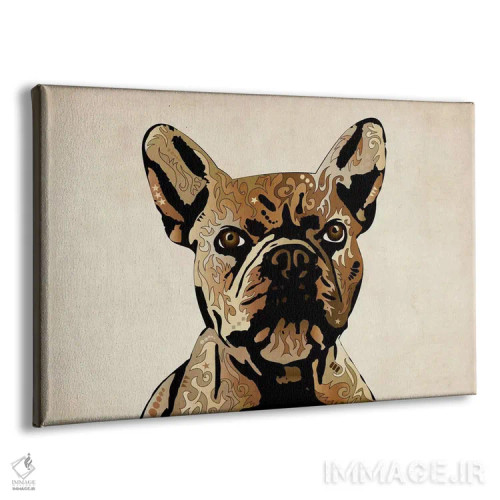 تابلو بولداگ فرانسوی اثر مایکل تامپست - نمای پرسپکتیو محصول
