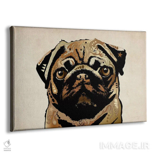 تابلو سگ پاگ اثر مایکل تامپست - نمای پرسپکتیو محصول