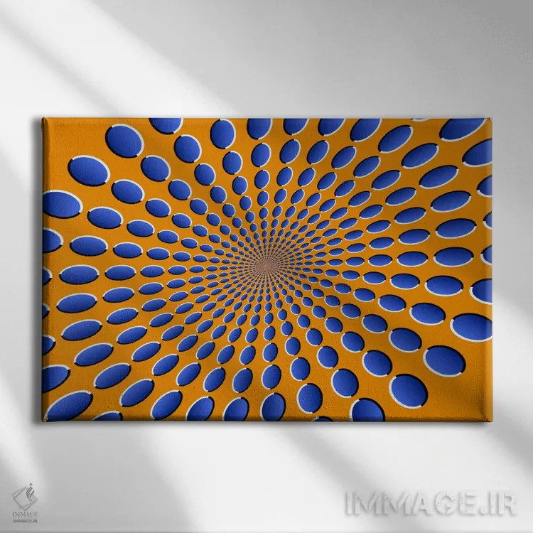 تابلو خطای دید (توهمات بصری) اثر مایکل تامپست - نمای روبهرو روی دیوار