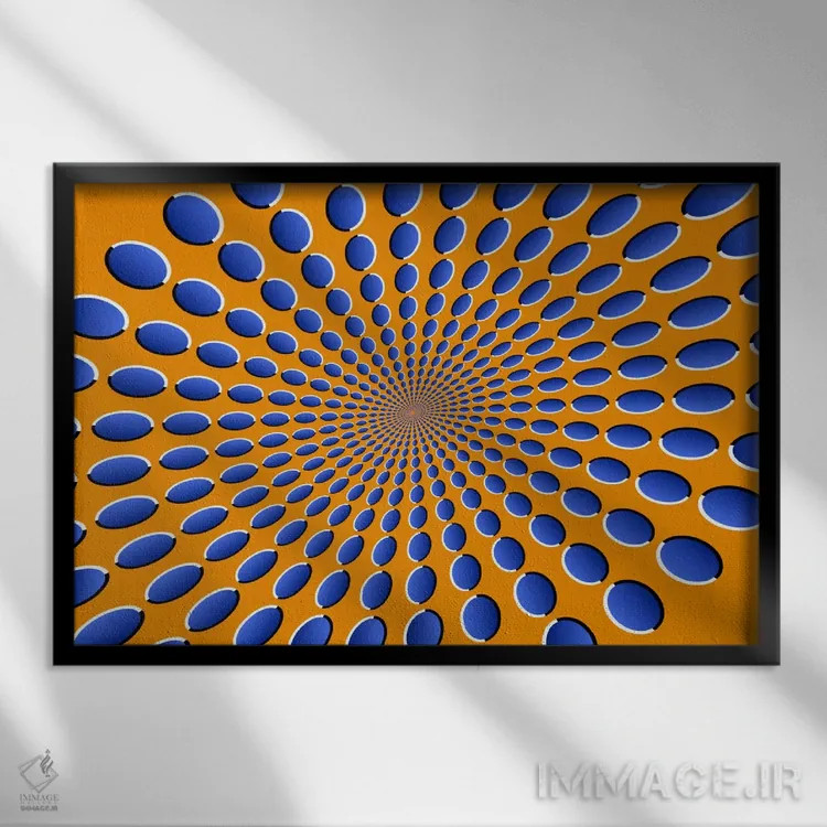 تابلو خطای دید (توهمات بصری) اثر مایکل تامپست - نمای قابدار مشکی