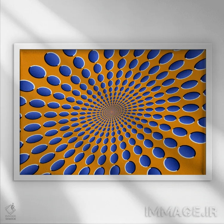 تابلو خطای دید (توهمات بصری) اثر مایکل تامپست - نمای قابدار سفید