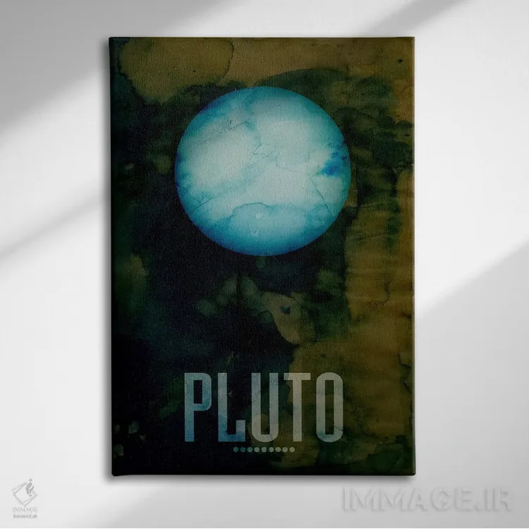 تابلو سیاره پلوتو اثر مایکل تامپست - نمای روبهرو روی دیوار
