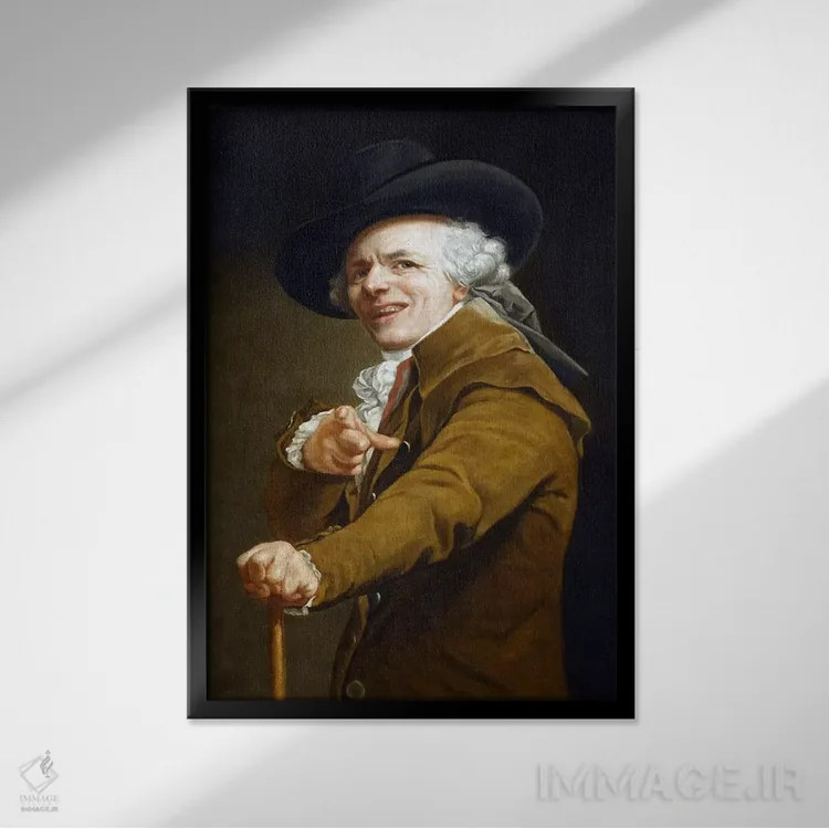 تابلو خودنگاره ژوزف دوکرو اثر جوزف دوکره - نمای قابدار مشکی