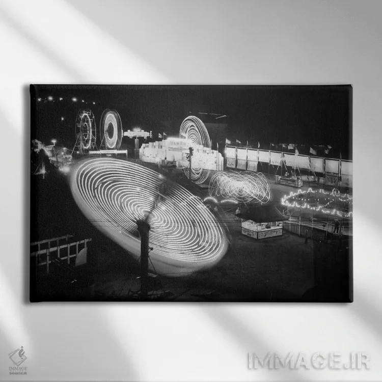 تابلو وسایل بازی نمایشگاه ایالتی نبراسکا اثر هنرمند ناشناس - نمای روبهرو روی دیوار