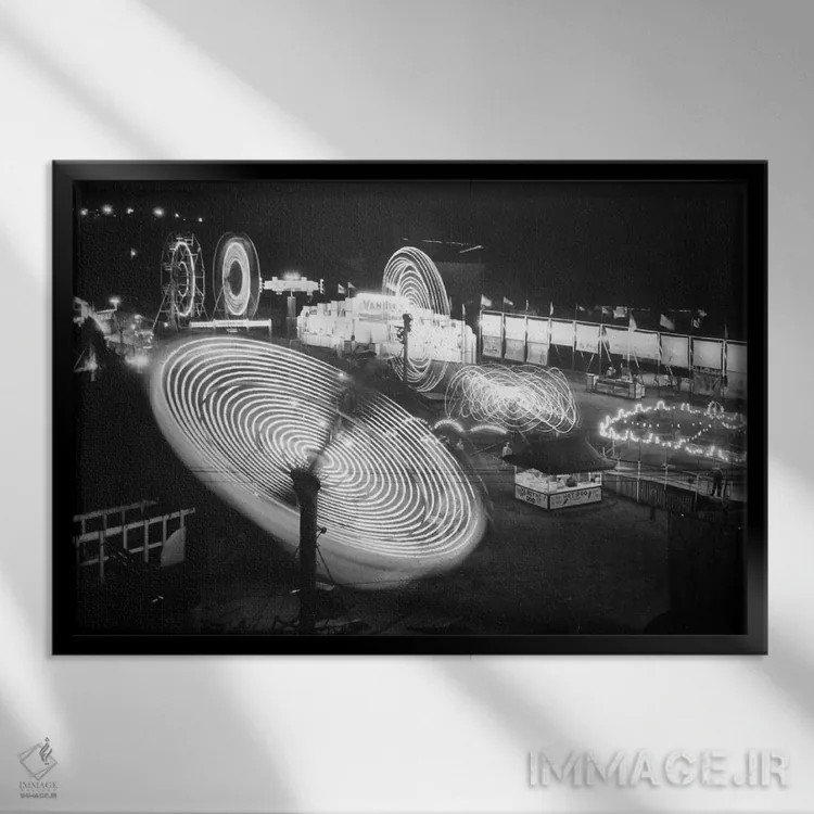 تابلو وسایل بازی نمایشگاه ایالتی نبراسکا اثر هنرمند ناشناس - نمای قابدار مشکی