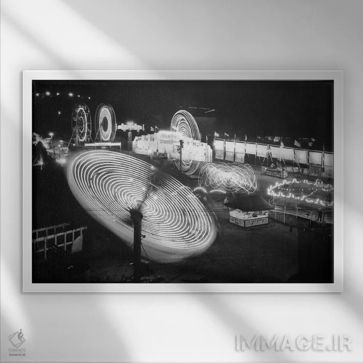 تابلو وسایل بازی نمایشگاه ایالتی نبراسکا اثر هنرمند ناشناس - نمای قابدار سفید