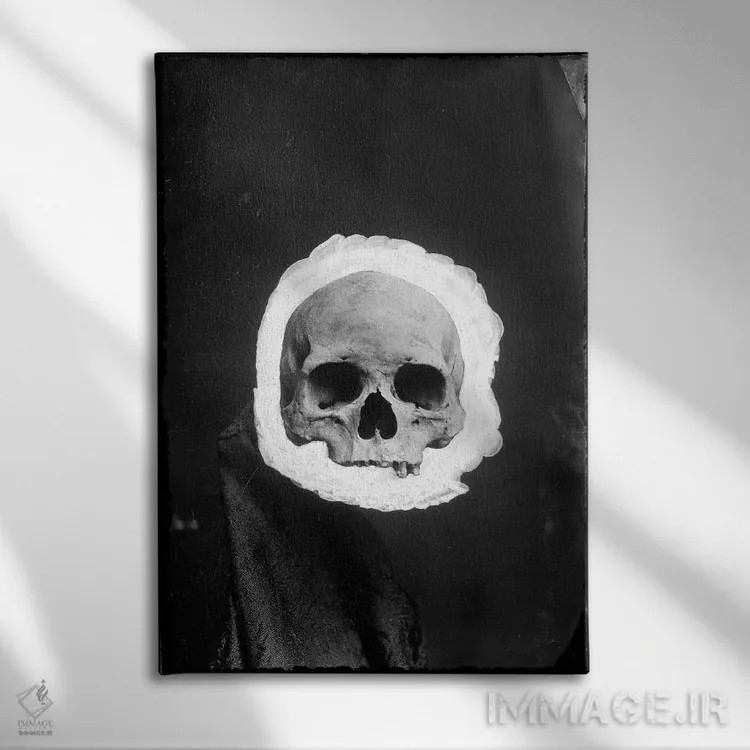 تابلو اسکلت اثر هنرمند ناشناس - نمای روبهرو روی دیوار