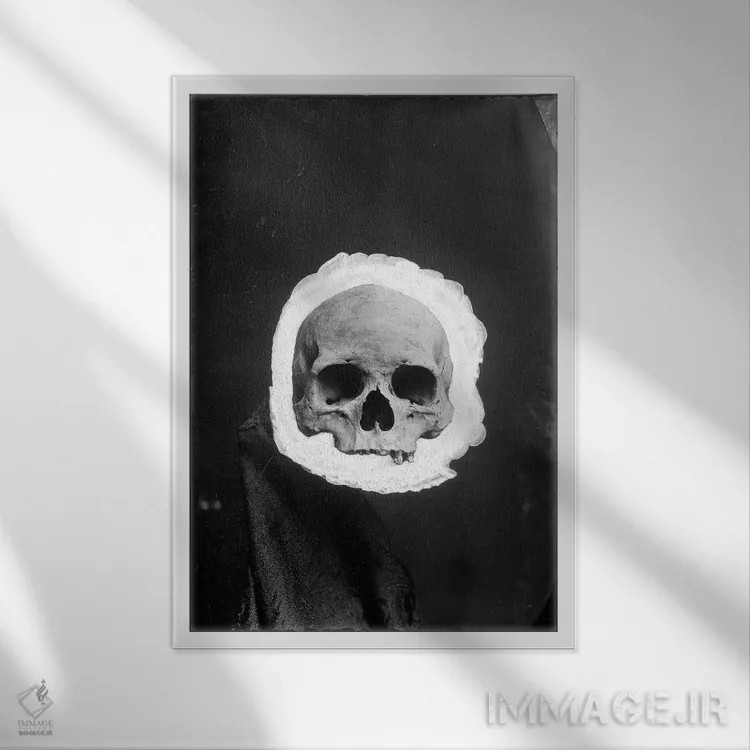 تابلو اسکلت اثر هنرمند ناشناس - نمای قابدار سفید