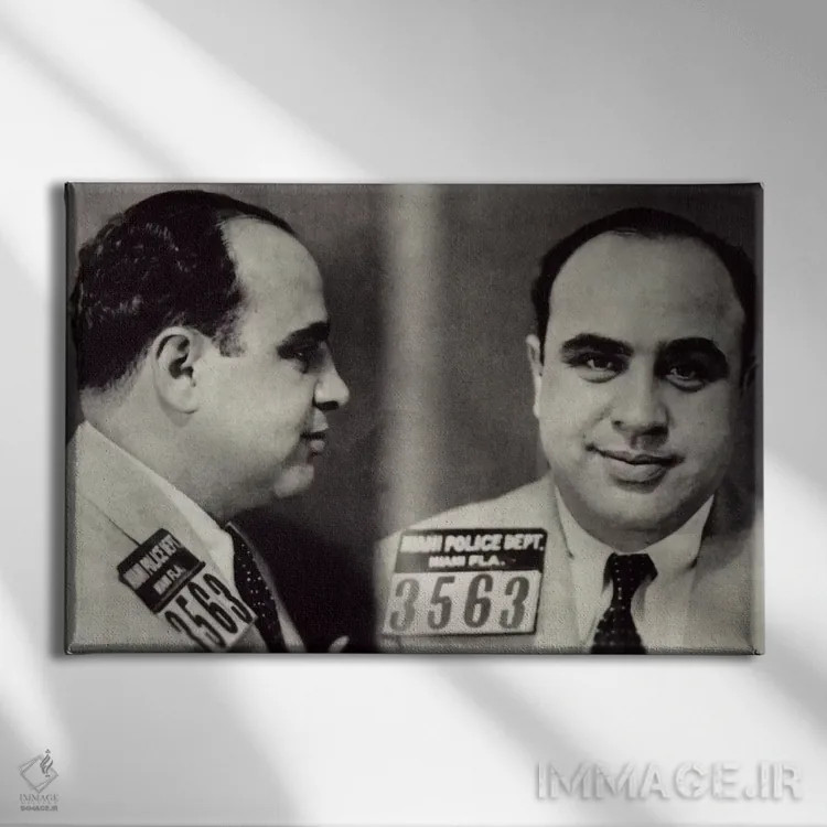تابلو عکس بازداشت آلفونس گابریل آل کاپون اثر فایو بای فایو کالکتیو - نمای روبهرو روی دیوار
