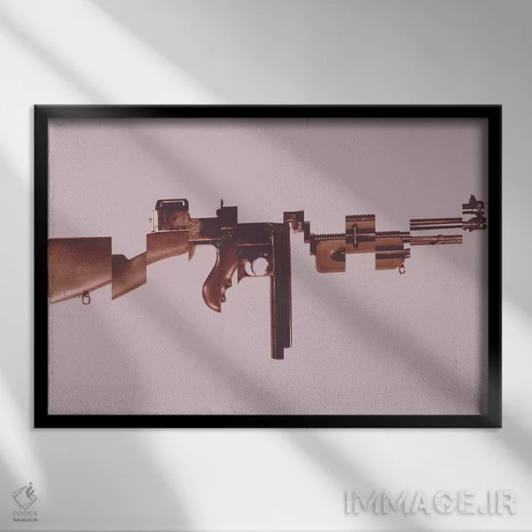 تابلو اسباببازی گنگستر (مسلسل) اثر فایو بای فایو کالکتیو - نمای قابدار مشکی