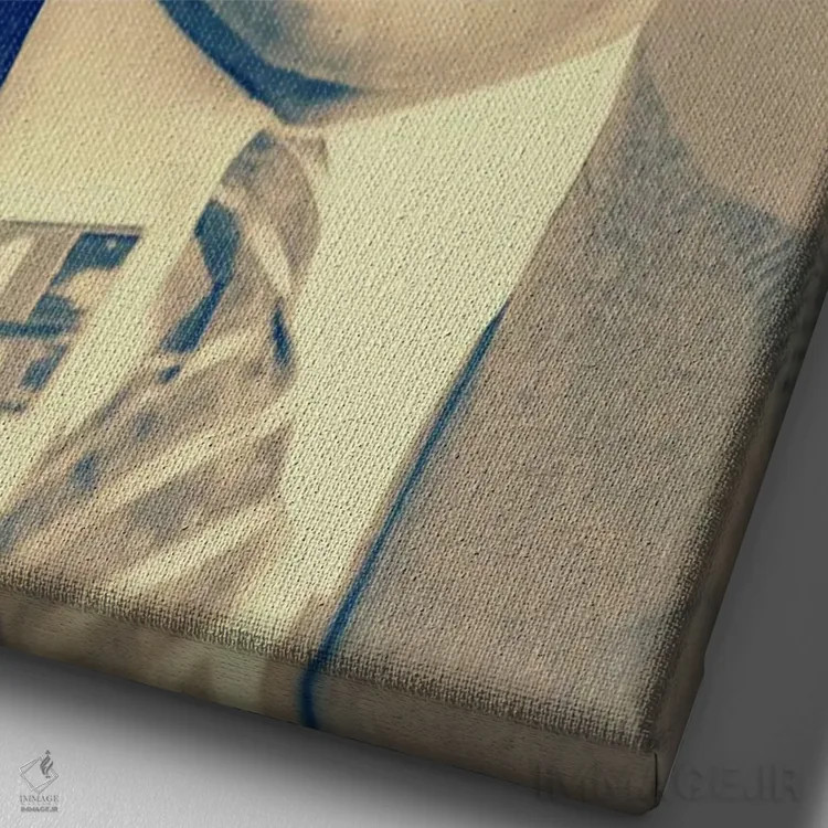 تابلو چارلی لوچیانو "خوششانس" اثر فایو بای فایو کالکتیو - نمای نزدیک بافت بوم