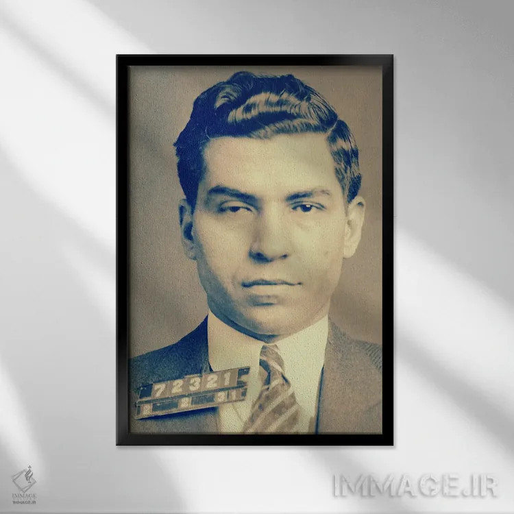 تابلو چارلی لوچیانو "خوششانس" اثر فایو بای فایو کالکتیو - نمای قابدار مشکی