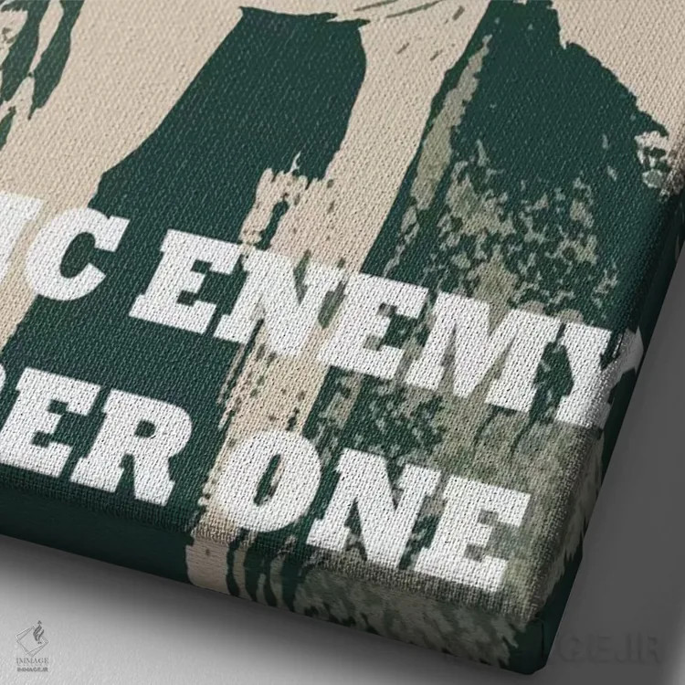 تابلو جان دیلینجر (۱۹۰۳–۱۹۳۴) اثر فایو بای فایو کالکتیو - نمای نزدیک بافت بوم