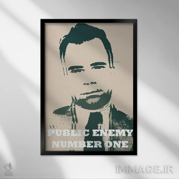 تابلو جان دیلینجر (۱۹۰۳–۱۹۳۴) اثر فایو بای فایو کالکتیو - نمای قابدار مشکی