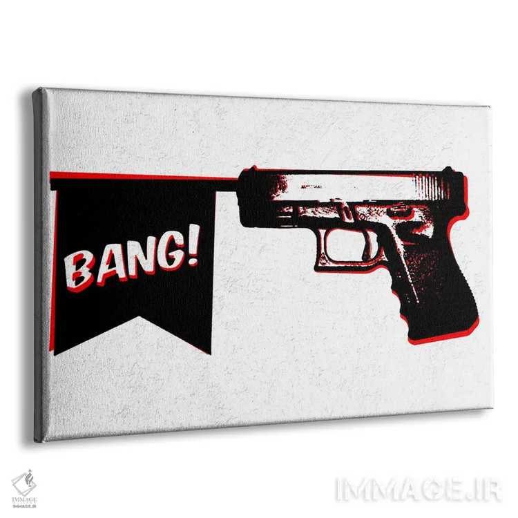 تابلو بنگ بنگ (تپانچه) اثر فایو بای فایو کالکتیو - نمای پرسپکتیو محصول