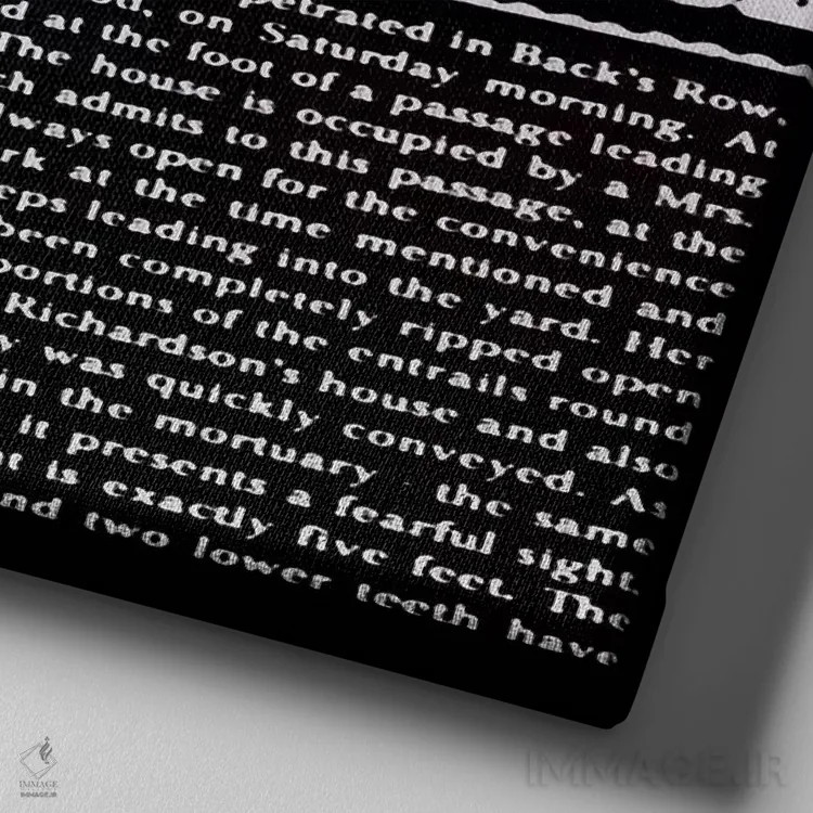 تابلو قتل وحشتناک در ایستاند (لندن) اثر هنرمند ناشناس - نمای نزدیک بافت بوم