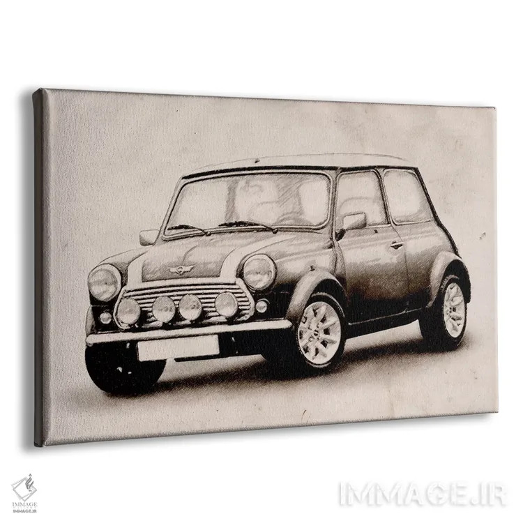 تابلو طرح مینی کوپر (اتومبیل) اثر مایکل تامپست - نمای پرسپکتیو محصول