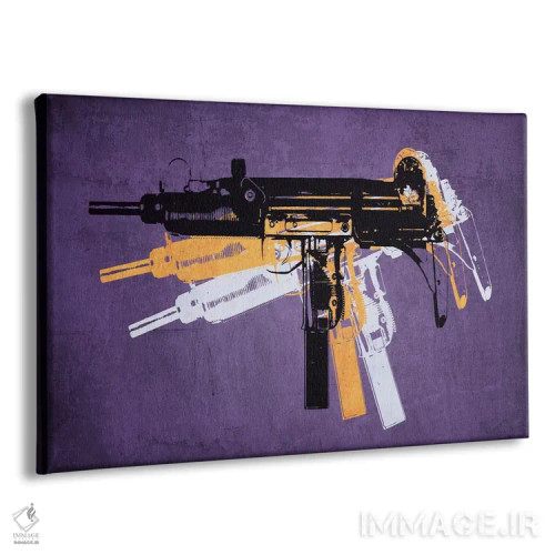 تابلو مسلسل یوزی روی زمینه بنفش اثر مایکل تامپست - نمای پرسپکتیو محصول