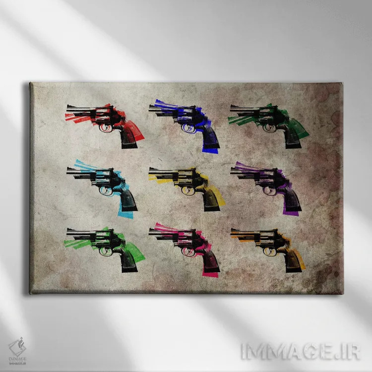 تابلو نه هفتتیر اثر مایکل تامپست - نمای روبهرو روی دیوار