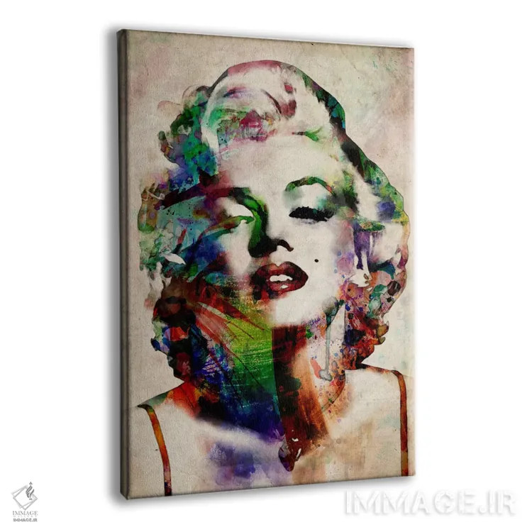 تابلو مرلین مونرو با آبرنگ اثر مایکل تامپست - نمای پرسپکتیو محصول