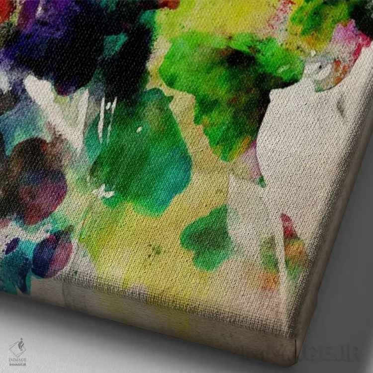 تابلو چه گوارا با آبرنگ شهری اثر مایکل تامپست - نمای نزدیک بافت بوم