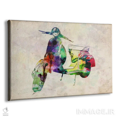 تابلو اسکوتر وسپا (شهری) اثر مایکل تامپست - نمای پرسپکتیو محصول