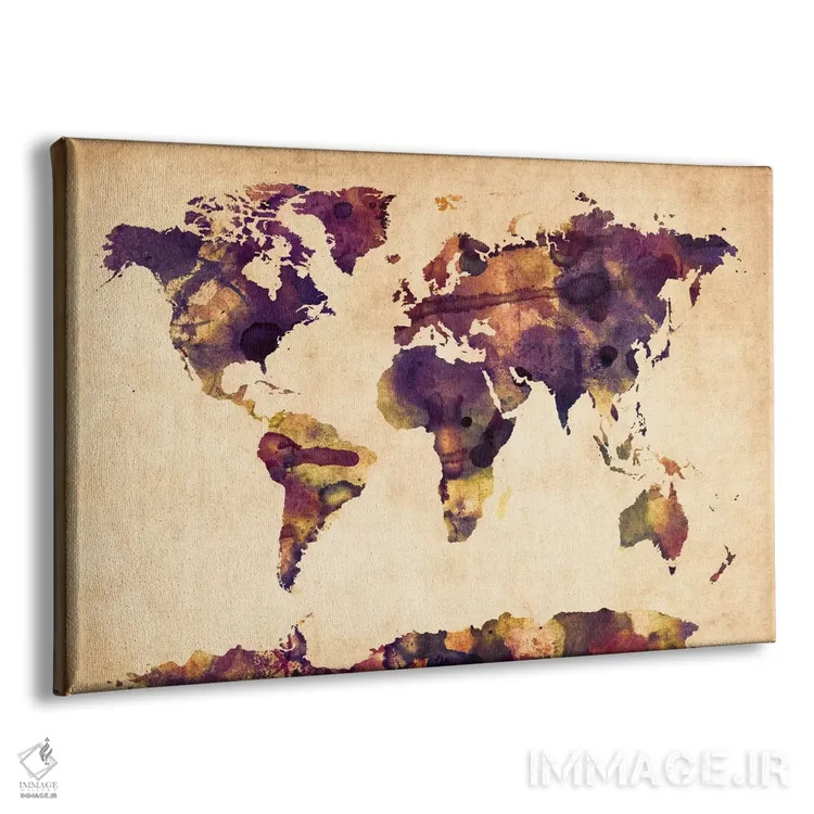 تابلو نقشهٔ جهان آبرنگ شهری VI اثر مایکل تامپست - نمای پرسپکتیو محصول