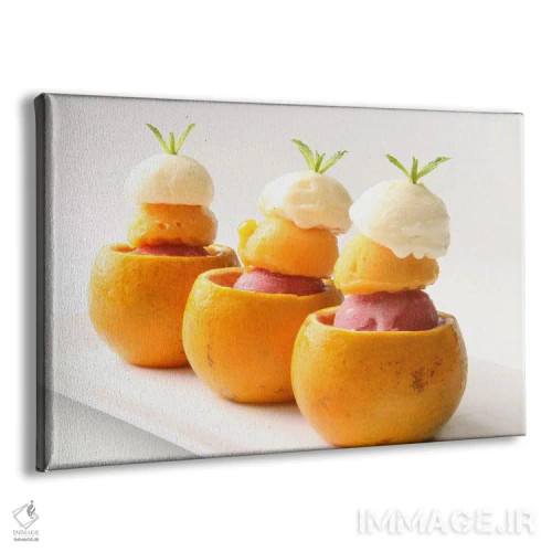 تابلو بستنی توپی داخل پرتقال اثر هنرمند ناشناس - نمای پرسپکتیو محصول