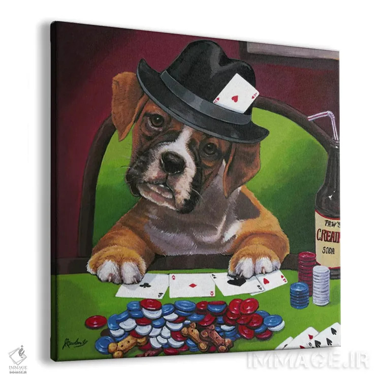 تابلو سگهای پوکر اثر جنی نیولند اثر جنی نیولند - نمای پرسپکتیو محصول