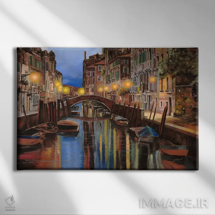 تابلو آلبا در ونیز (طلوع آفتاب در ونیز) اثر گویدو بورلی - نمای روبهرو روی دیوار
