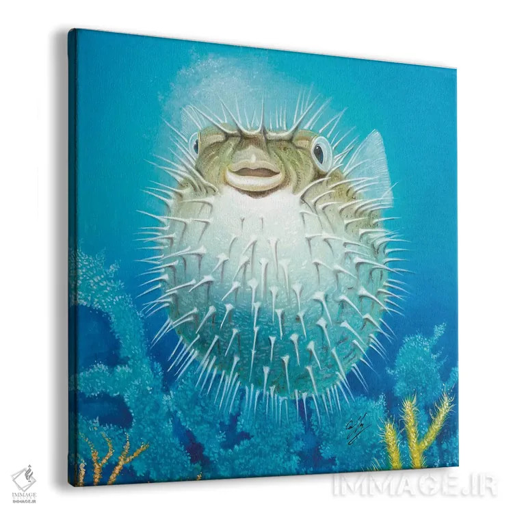 تابلو ماهی بادکنکی اثر دوروود کافی - نمای پرسپکتیو محصول