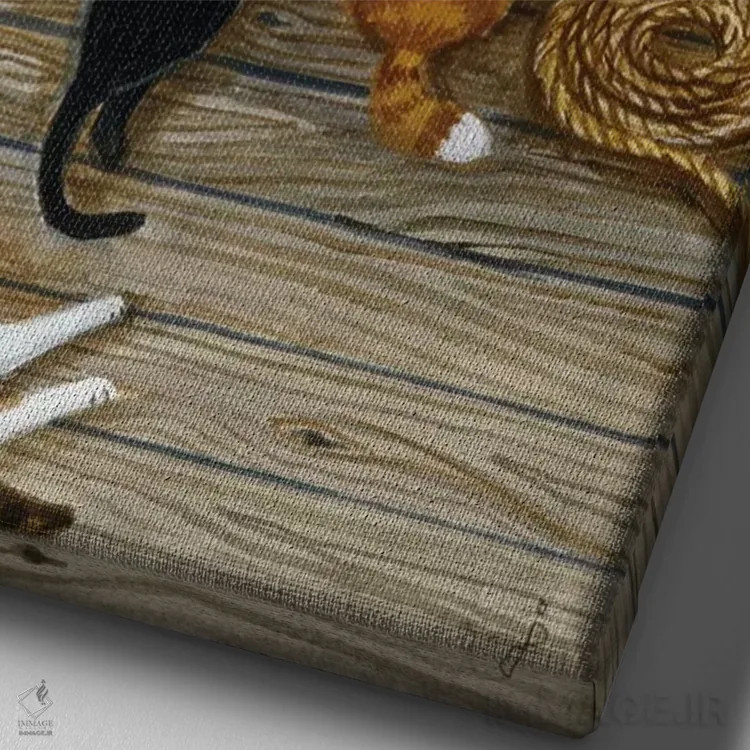 تابلو صیاد روز اثر یان پانیکو - نمای نزدیک بافت بوم