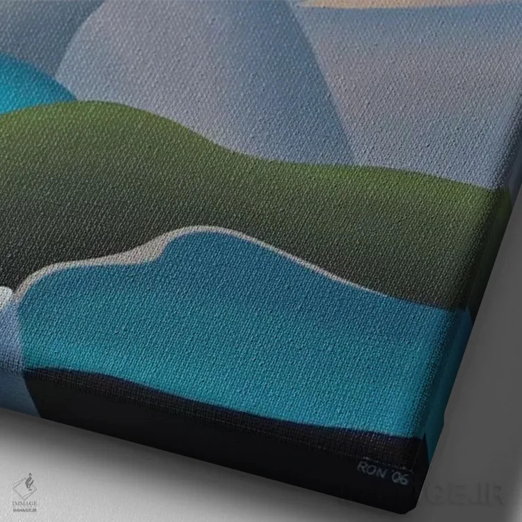 تابلو آسینیبون (نام محل یا گروه قومی) اثر ران پارکر - نمای نزدیک بافت بوم