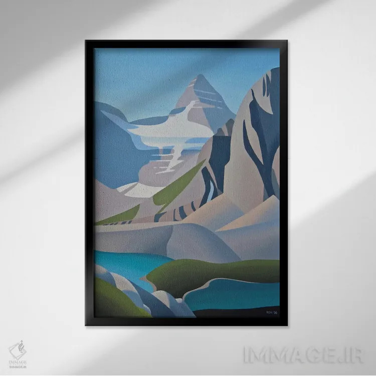 تابلو آسینیبون (نام محل یا گروه قومی) اثر ران پارکر - نمای قابدار مشکی