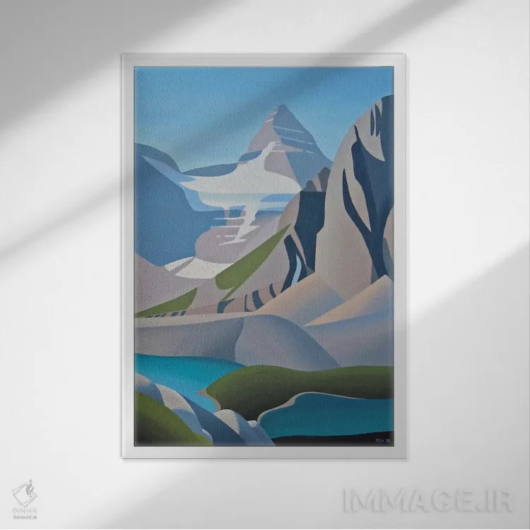 تابلو آسینیبون (نام محل یا گروه قومی) اثر ران پارکر - نمای قابدار سفید